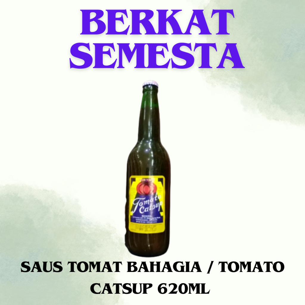 Saus Tomat Ketchup 600ml Saos Tomat Bahagia Catsup Botol Kaca