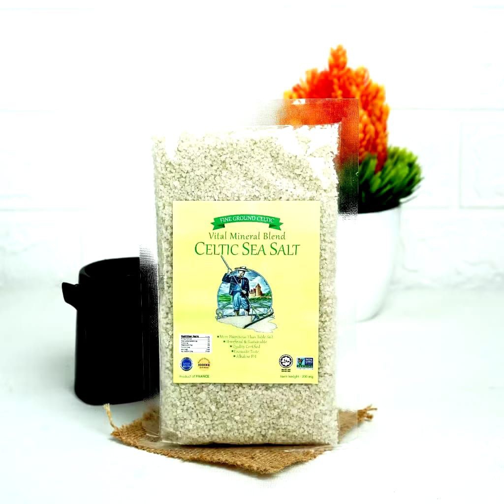 Celtic Sea Salt Promo Beli 4 Gratis 1 Celtic Sea Salt Fine and Coarse 200gr/Garam kasar dan halus 20