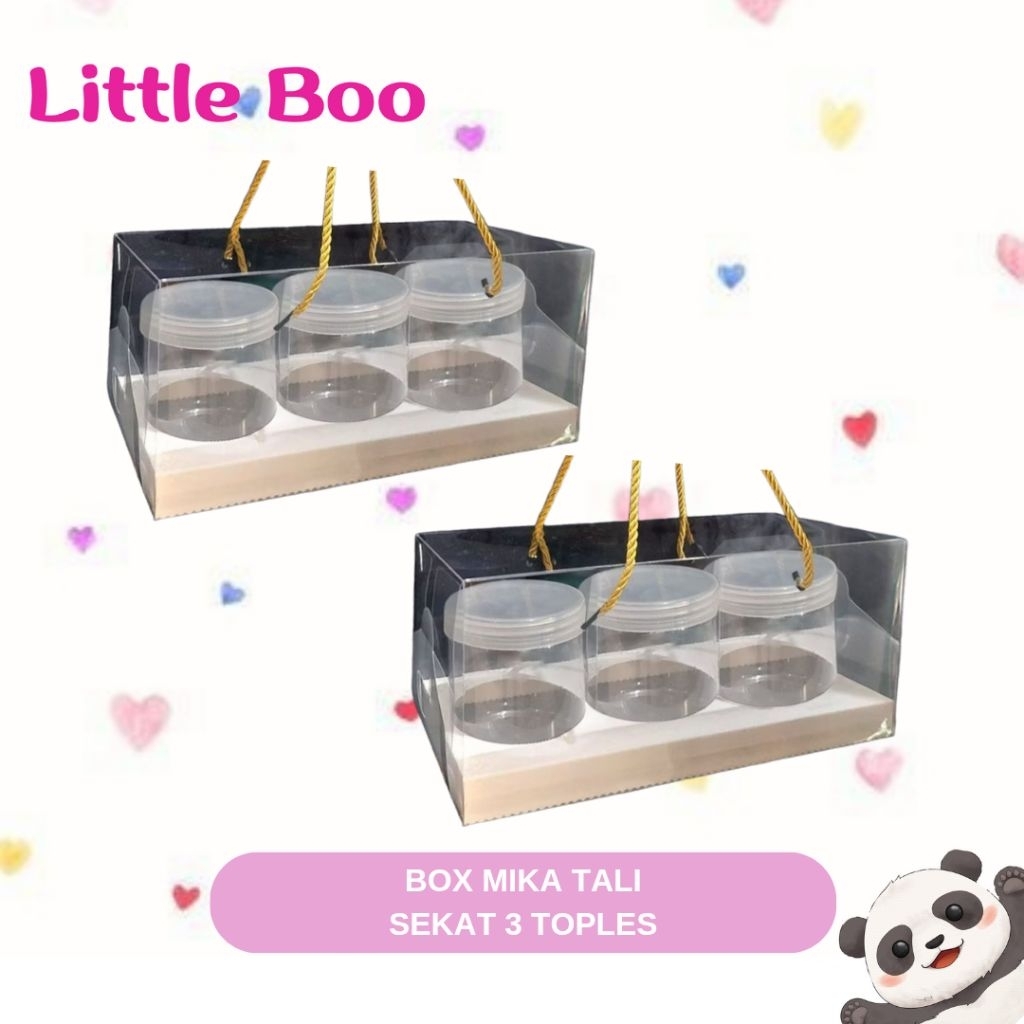 Box Mika Tali 3 Toples / Kotak Mika Tali isi 3 Toples