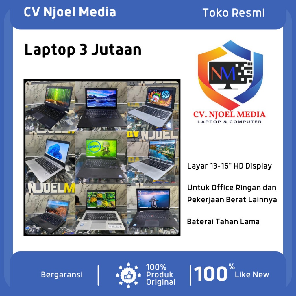LAPTOP 3 JUTAAN TERJANGKAU BERKUALITAS