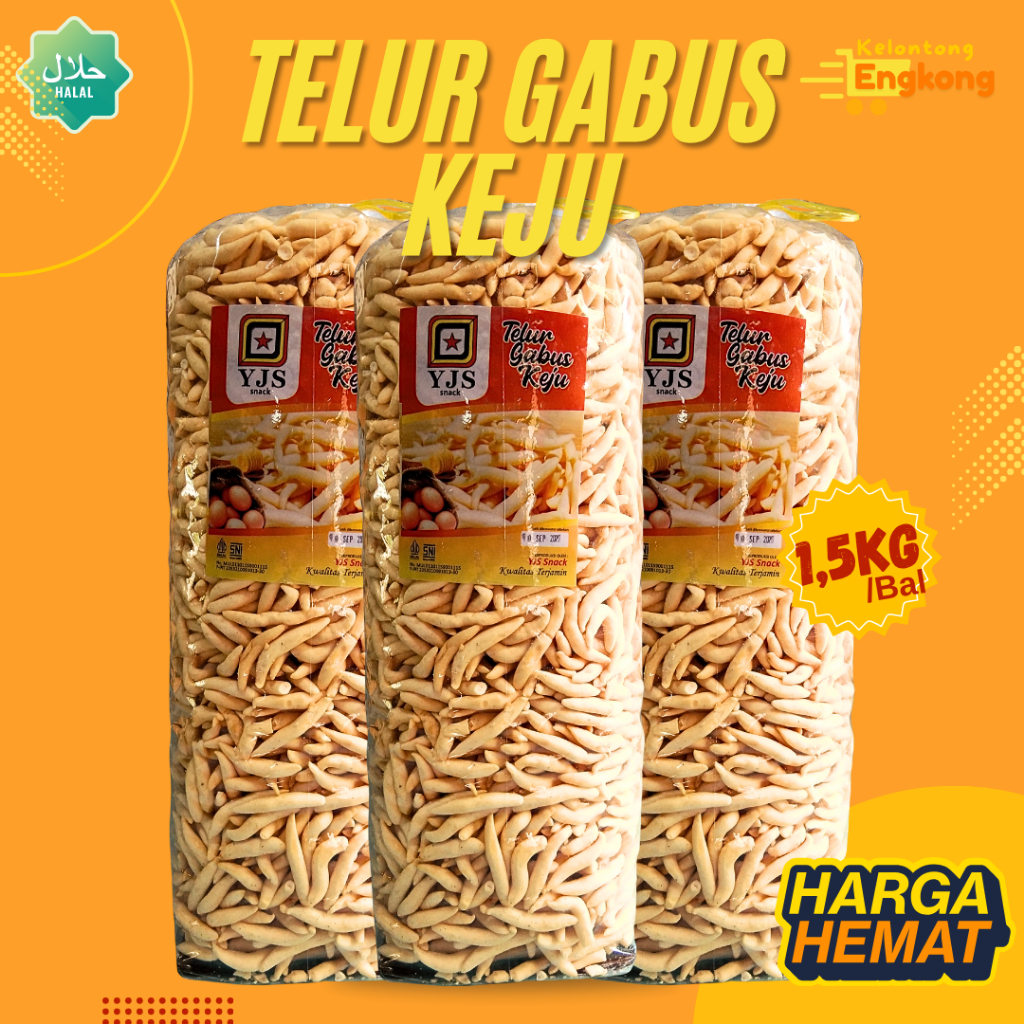 1 Bal 1,5kg Telur Gabus Keju - Snack Cendol Keju Termurah