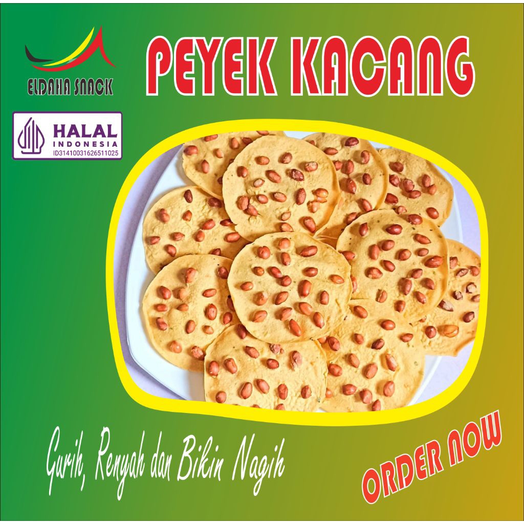 Peyek Rempeyek Kacang Gurih Renyah Bulat