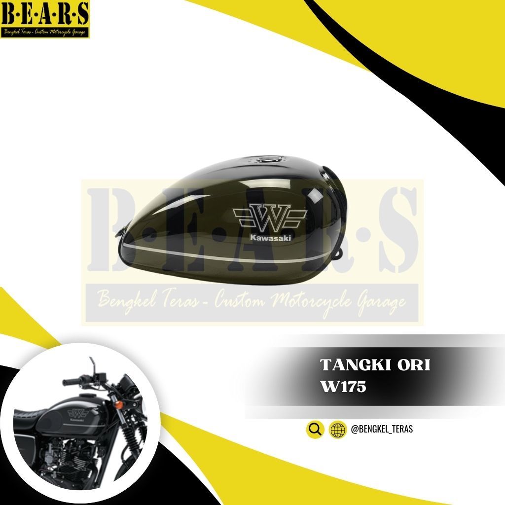 Tangki Kawasaki W175 Black style Original