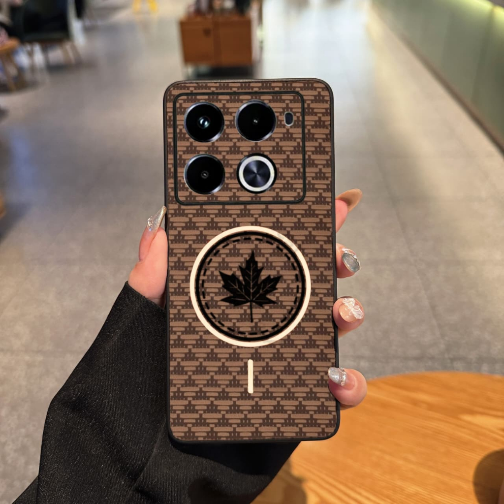 Case Infinix Note 40 Pro 5G 4G 40s 4G SoftCase Luxury Magsafe Leather Terbaru Casing Magnetic Back C