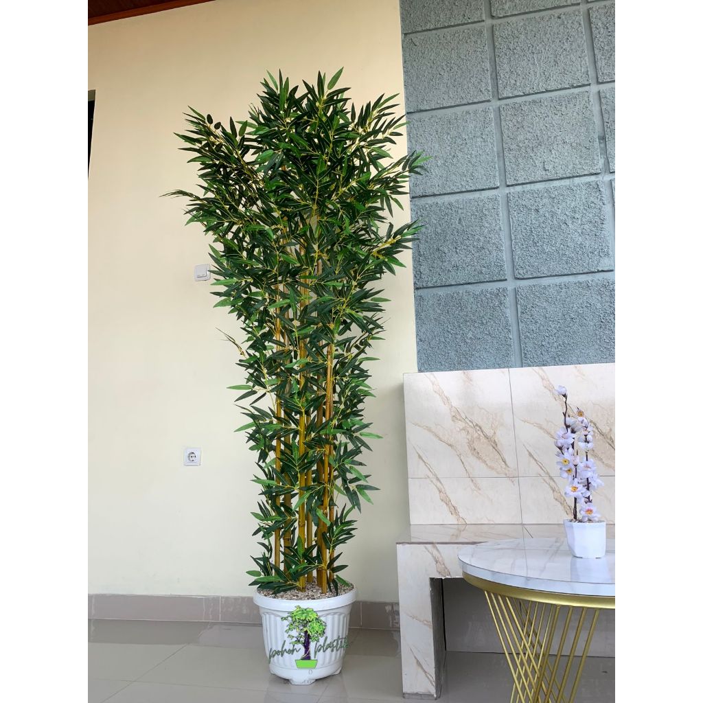 Pohon bambu artificial Tinggi 2meter & 170cm / bambu plastik hiasan / pohon bambu plastik / pohon pl