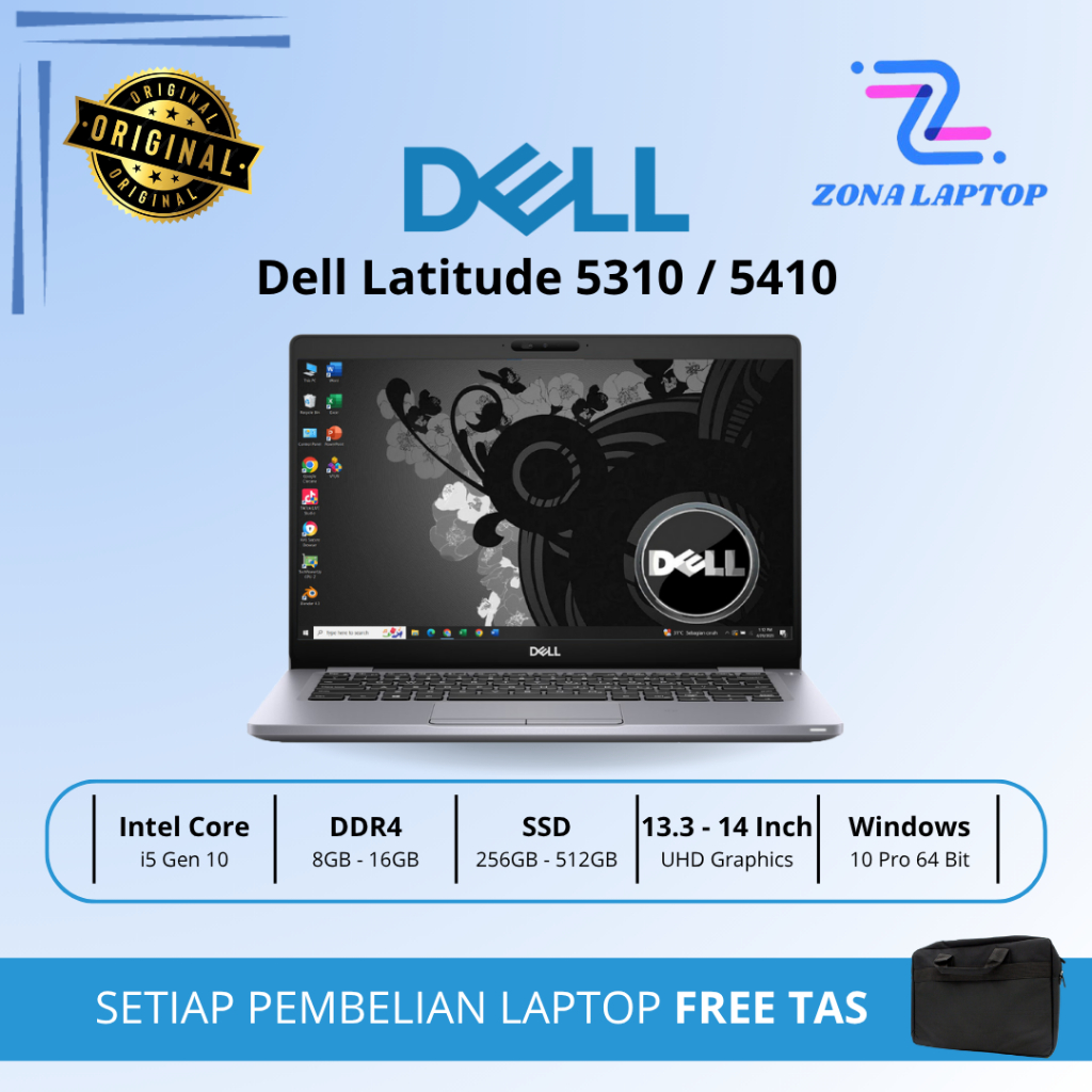 Dell Latitude 5310 / 5410 / 5320 / 5420 Intel core i5 Gen 10 / Gen 11 Second | Murah | Berkualitas