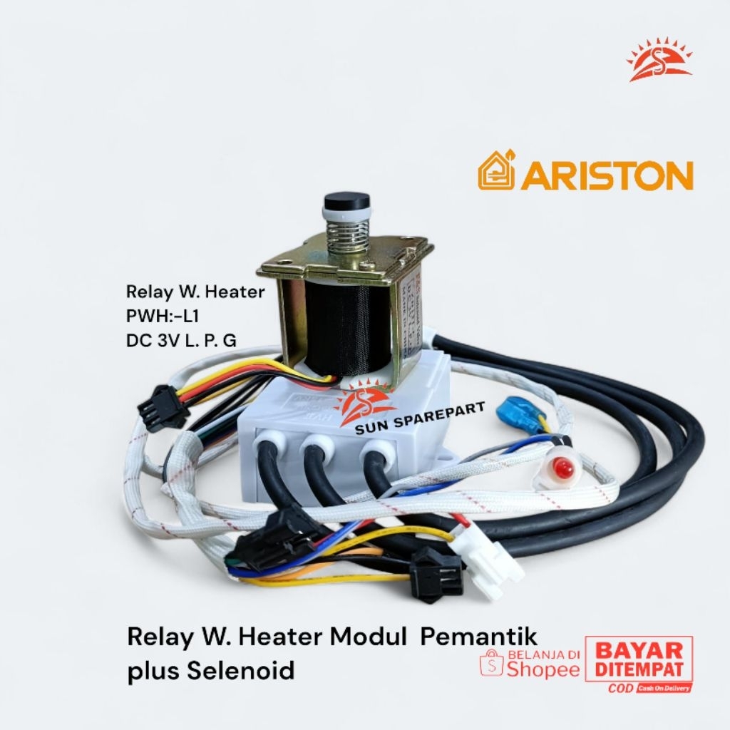Modul pemantik water heater+selenoid pemanas air gas ARISTON DC 3V L.P.G
