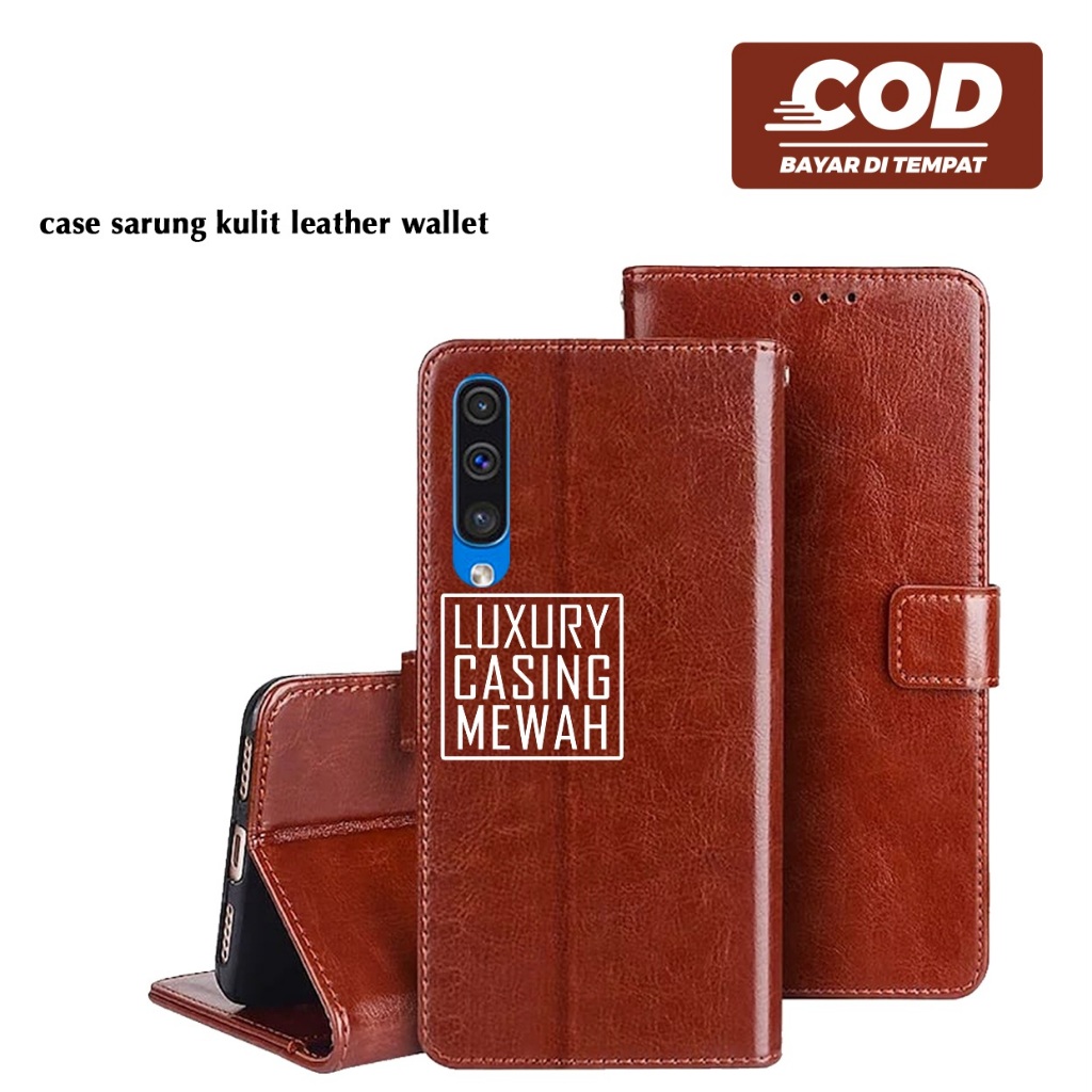 Case Sarung Kulit / Flip Leather case Premium Flip Wallet Case for Samsung A50 Samsung A50S Samsung 