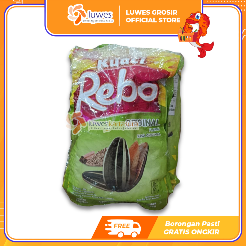 [GROSIR] Kuaci Rebo Original Snack Renceng Isi 20 pcs Cemilan Murah