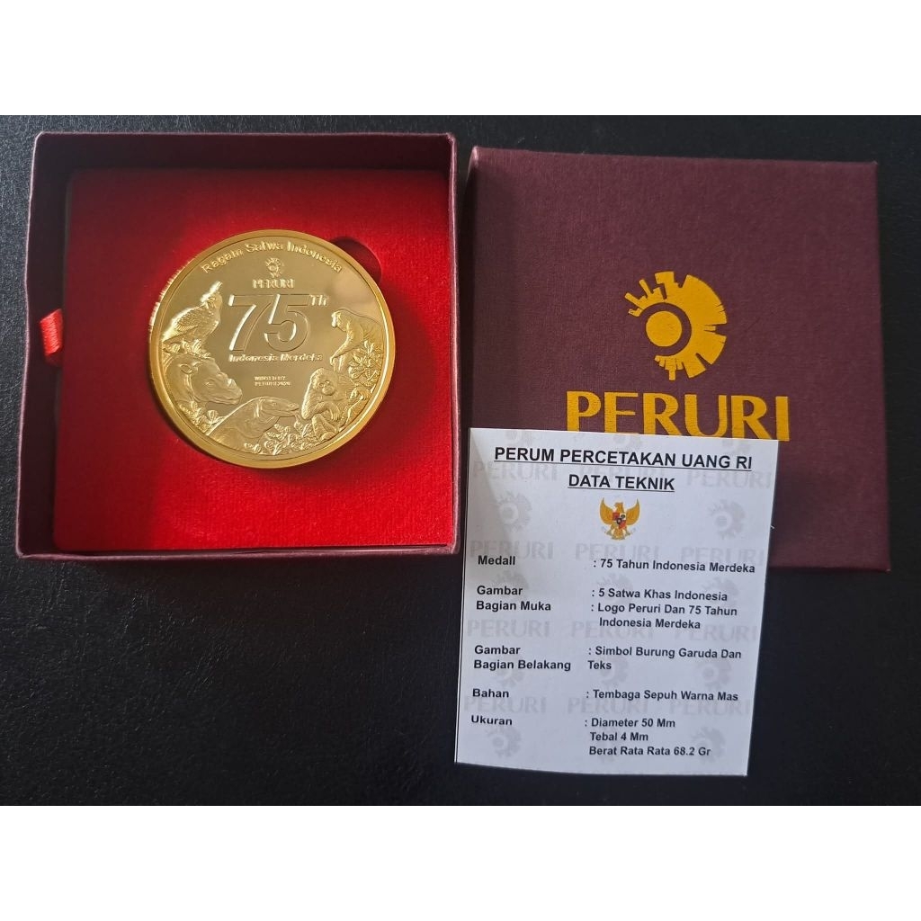 Medali 75 tahun kemerdekaan