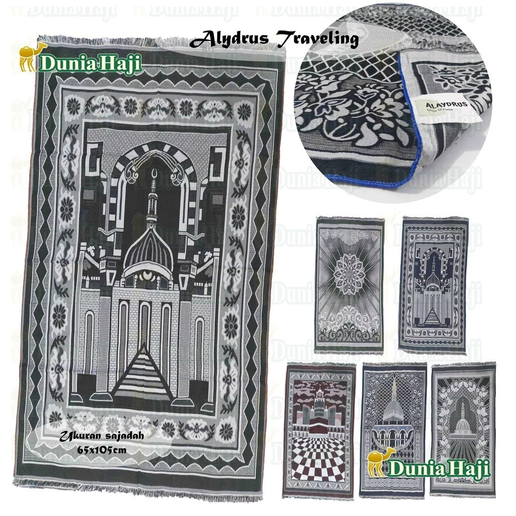 Sajadah ALYDRUS TRAVELING ukuran Besar Oleh Oleh Haji dan Umroh Murah Turki Turkey Tipis Grosir /pcs