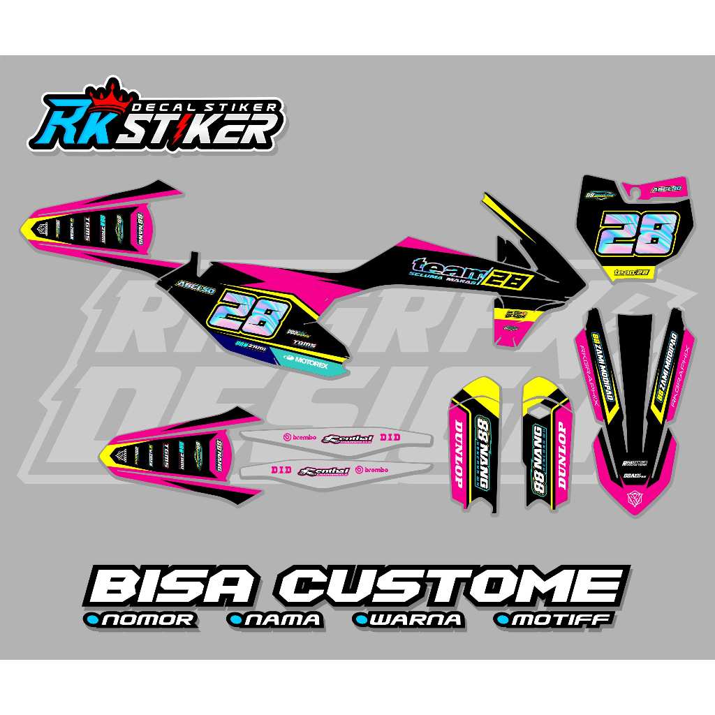 DECAL STIKER KTM 85 2020 - KTM 250 2017 - KTM 250 2020-2022 - KTM 85 2014-2016 - PREMIUM FULLBODY CU