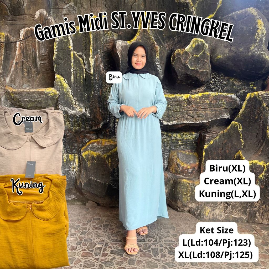 GAMIS MIDI ST POLOS BRANDED ORIGINAL