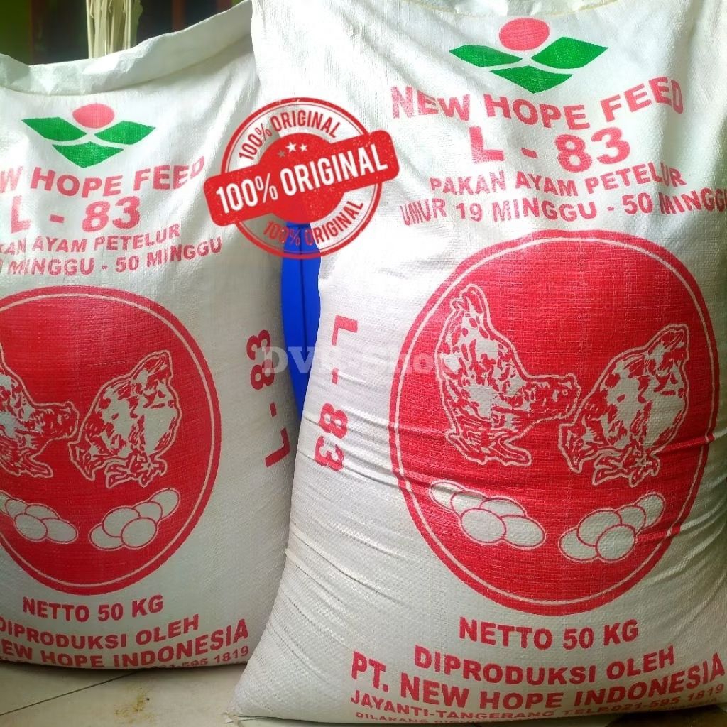 Pakan komplit ayam petelur, new hope L-83 petelur masa produksi, (repack 1 kg)