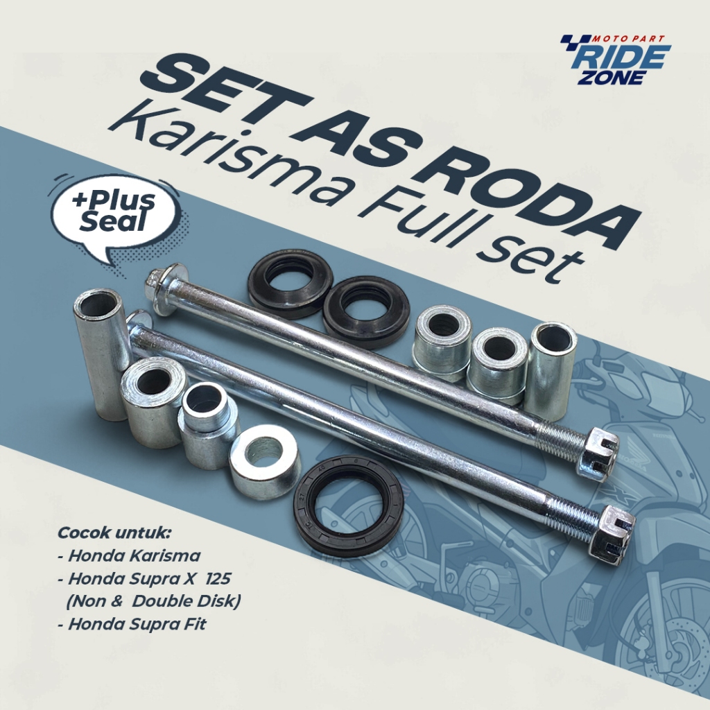 Paket As roda depan belakang Plus bos roda tromol karisma supra x 125 non double disk
