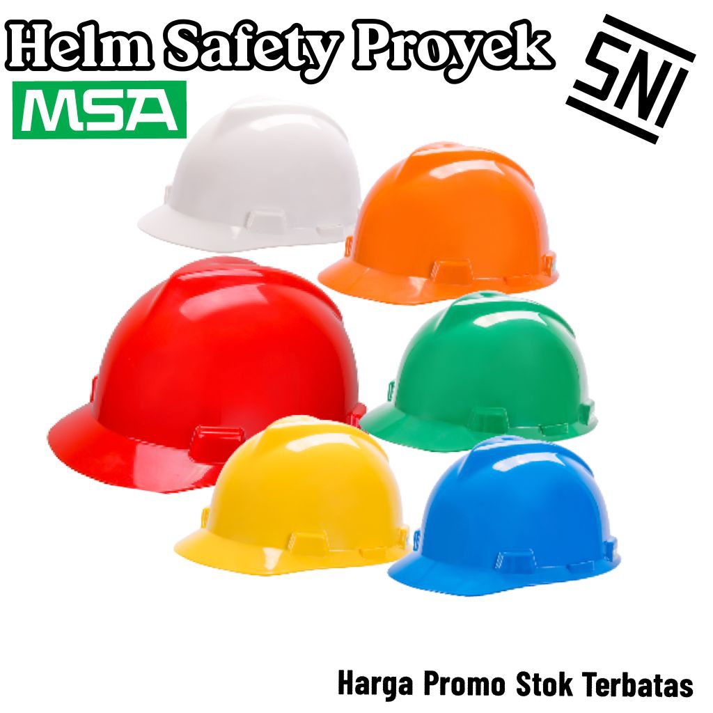 Helm Safety Proyek SNI / Helm MSA V-Gard ORIGINAL