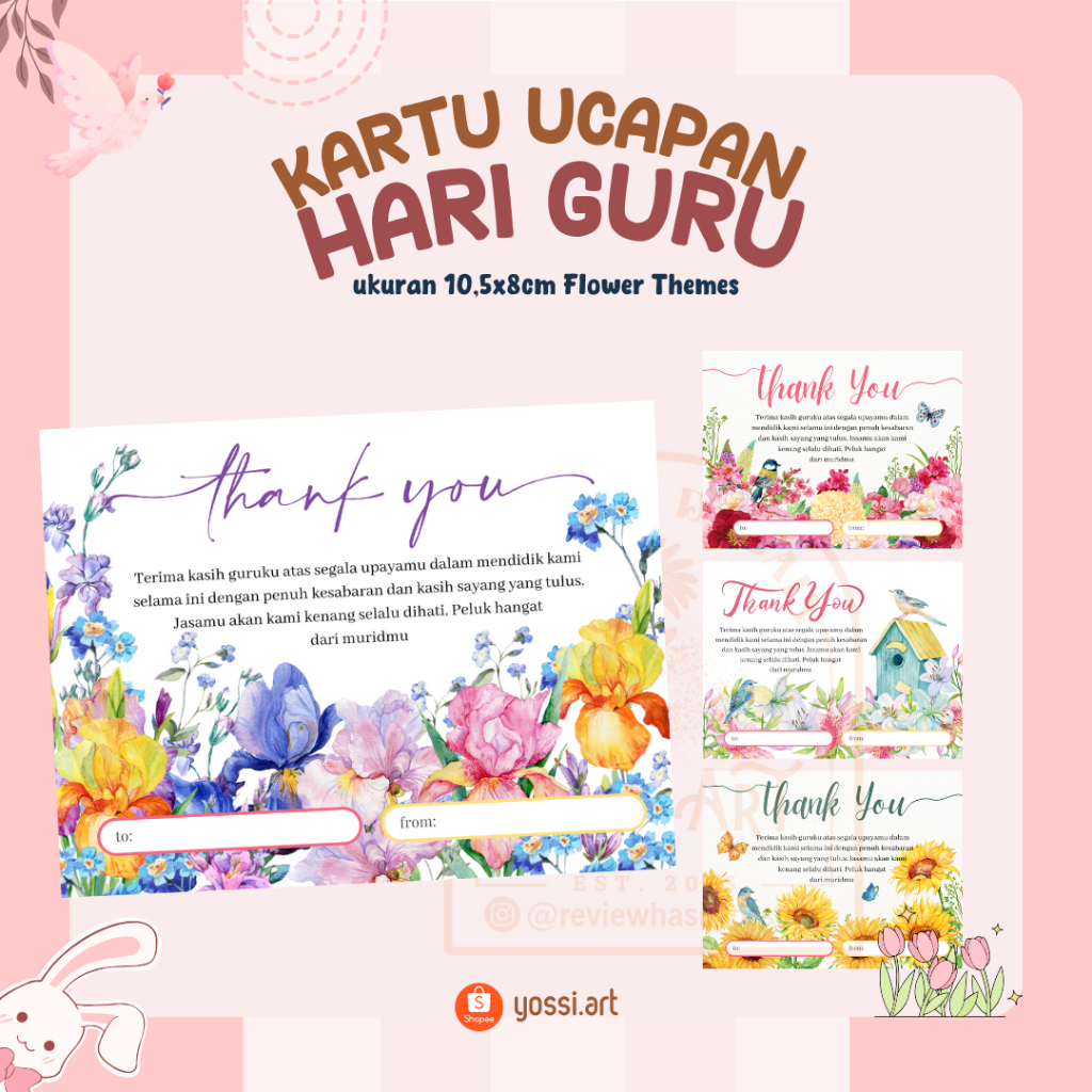 KARTU UCAPAN TERIMA KASIH KE GURU