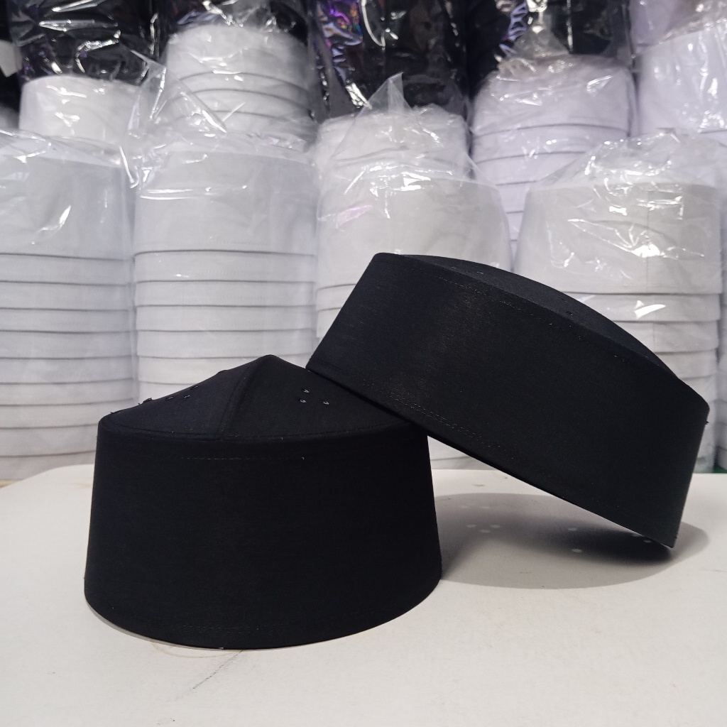 peci songkok fiber tinggi 7 cm warna hitam