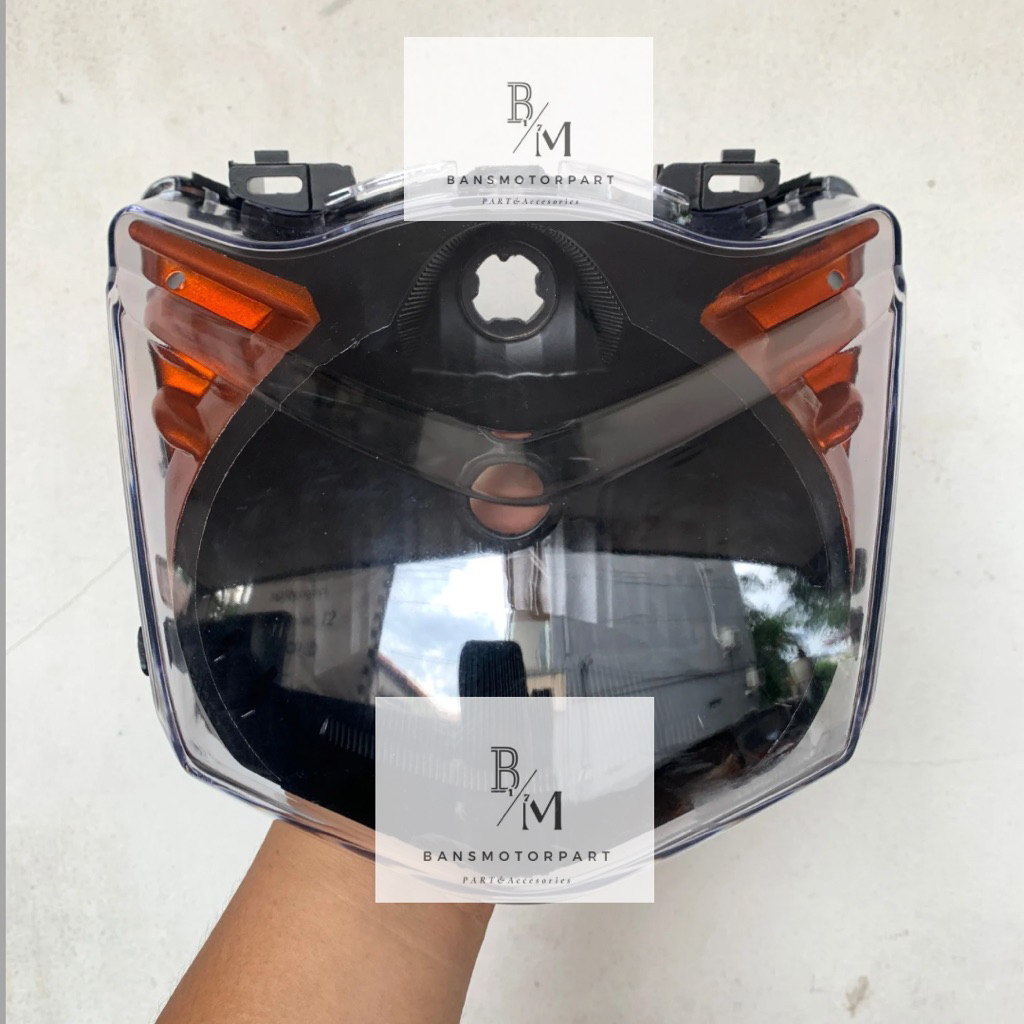 Reflektor lampu depan headlamp beat karbu custom presisi orisinil