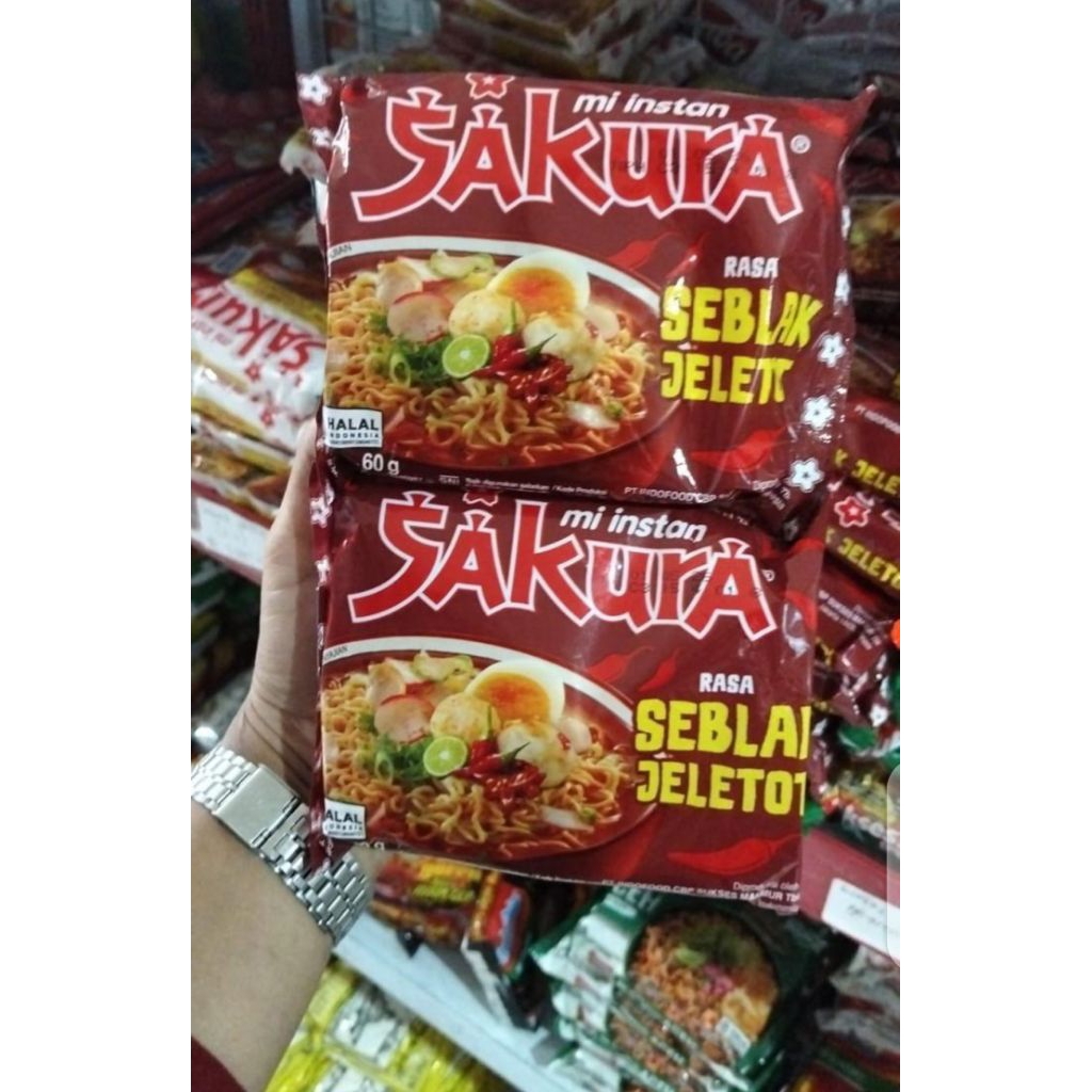 1 dus karton isi 40 pcs mie goreng sakura rasa seblak jeletot grosir sembako grosiran jajanan murah 