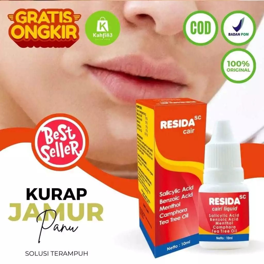 Resida Cair Obat Panu Paling Ampuh 100% / Salep Cream Obat Kadas Kurap Gatal Gatel Kutu Air & Kulit