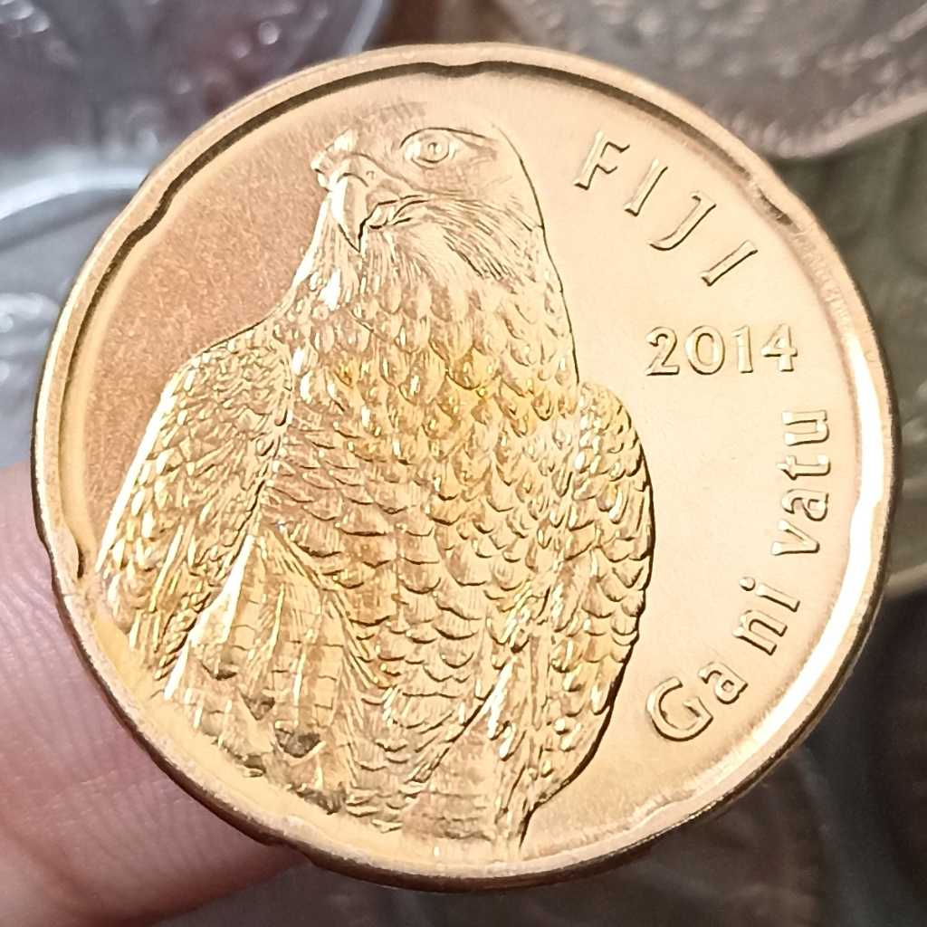 Koin Kuno Fiji 2 Dollar Peregrine Falcon (Ga Ni Vatu)