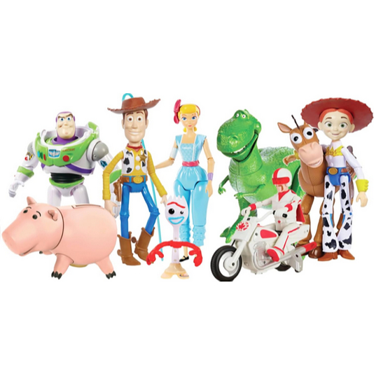 MATTEL DISNEY AND PIXAR TOY STORY STORYTELLERS FIGURE PACK, 9 FIGURES & VEHICLE