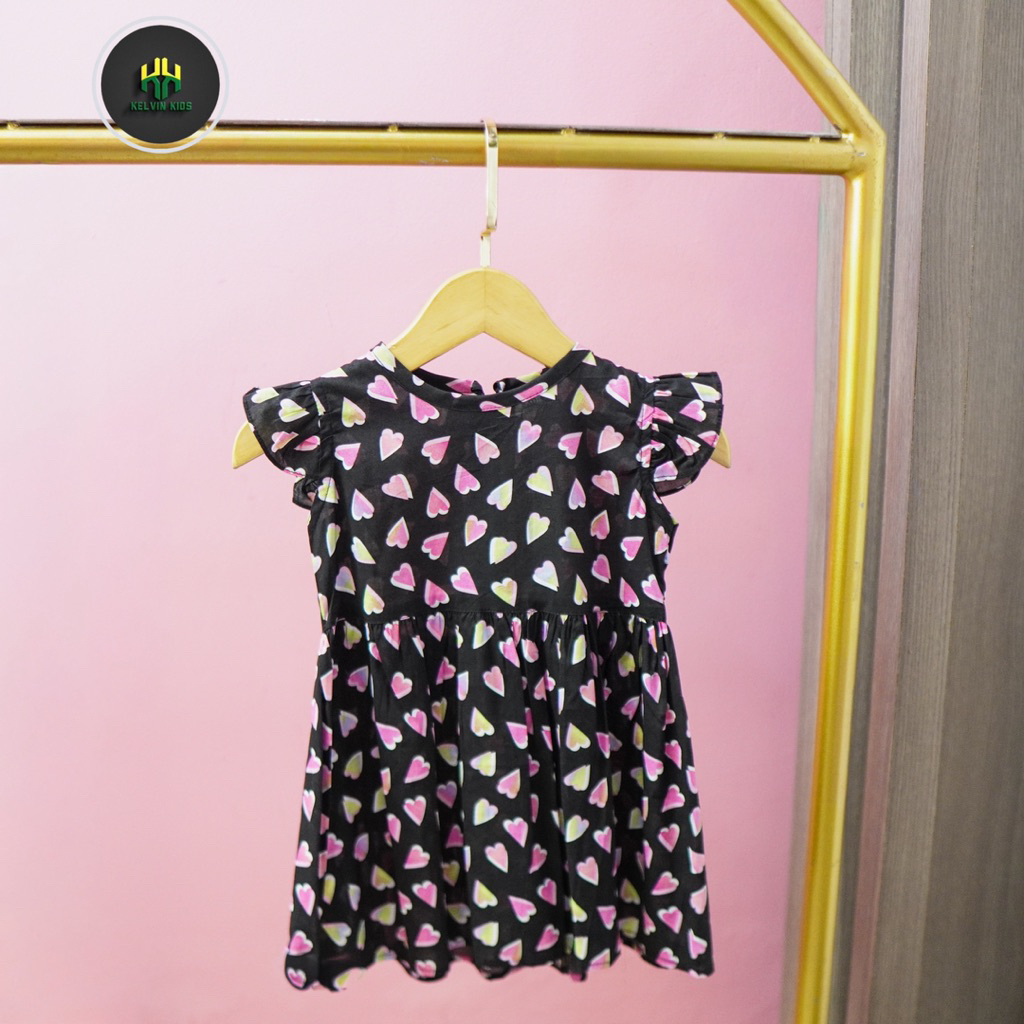 BAJU ANAK PEREMPUAN DRESS ANAK GAUN ANAK MOTIF UMUR 6-10 TAHUN KELVIN KIDS