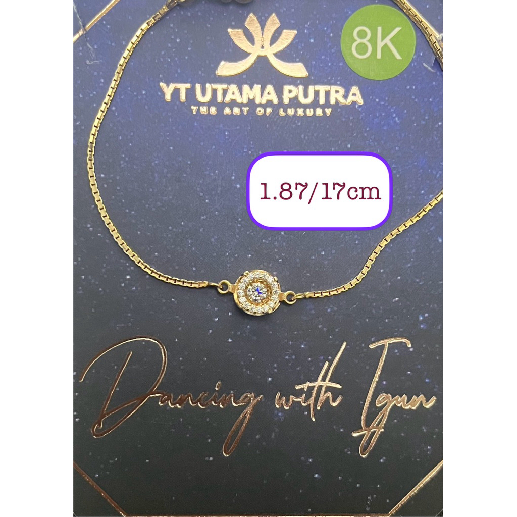 GELANG DANCING WITH IGUN YT GOLD 8K 17cm