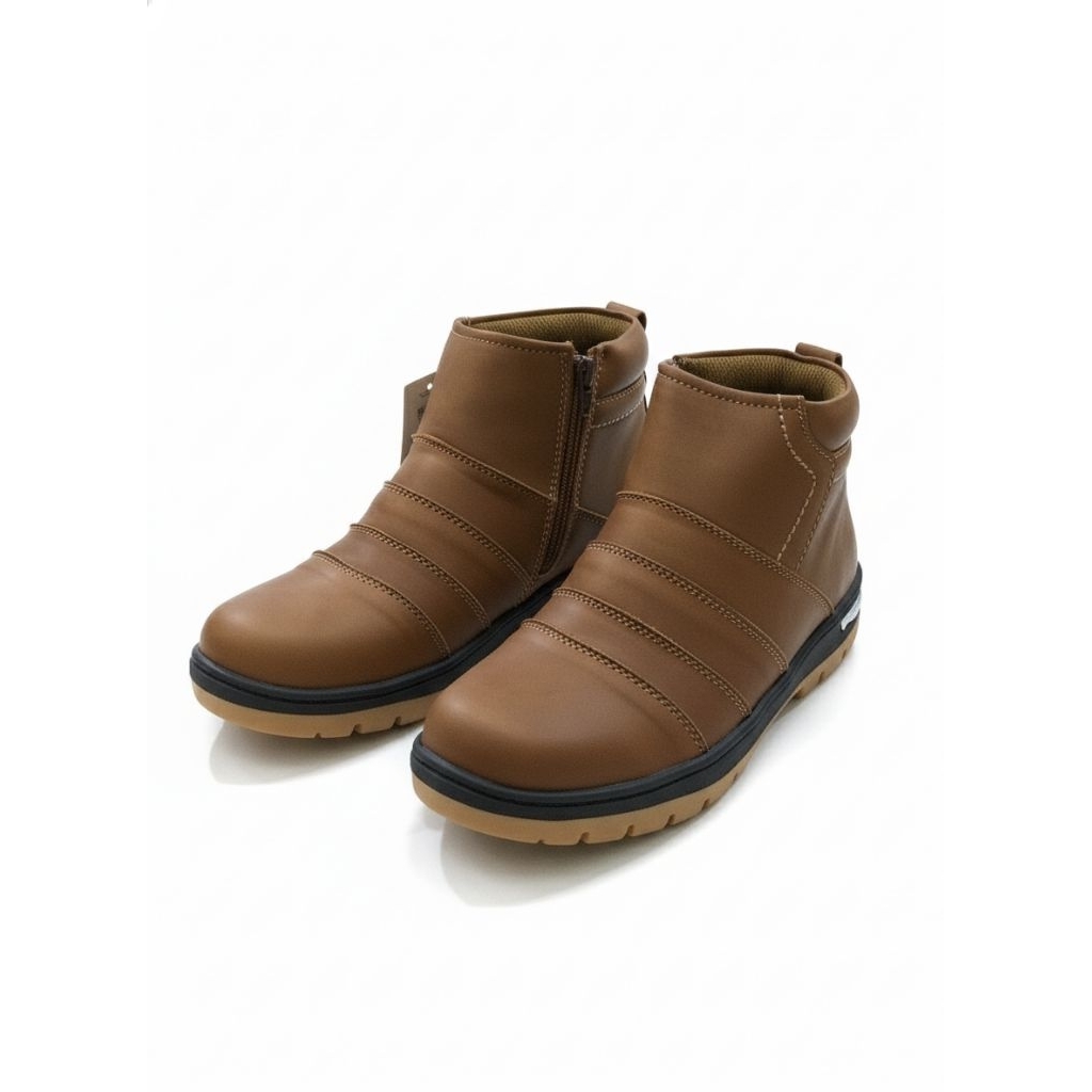 sepatu boot pria kulit asli