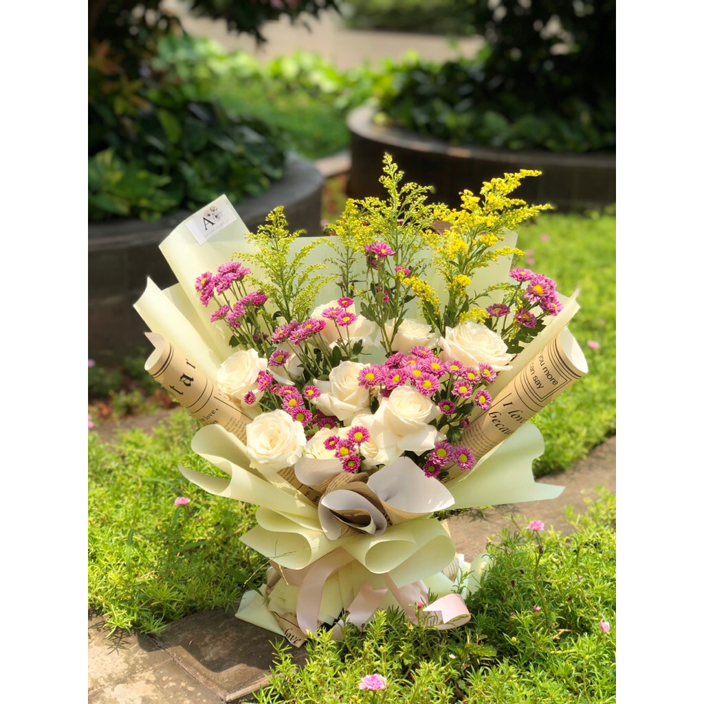 Amoreflorist - Rosie White Fresh Flower