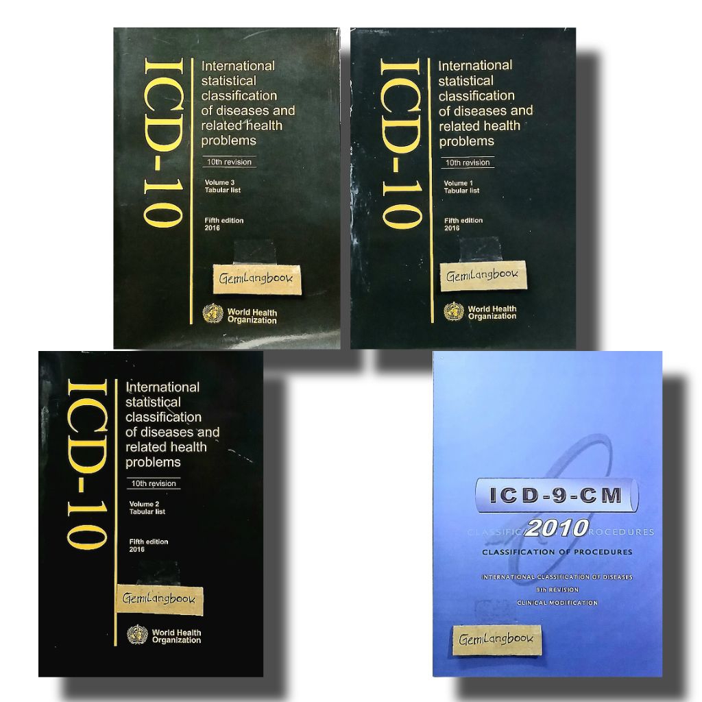 Paket ICD - 10 VOL.1,2,3 2016 ( Sepaket ) dan ICD - 9 - CM 2010