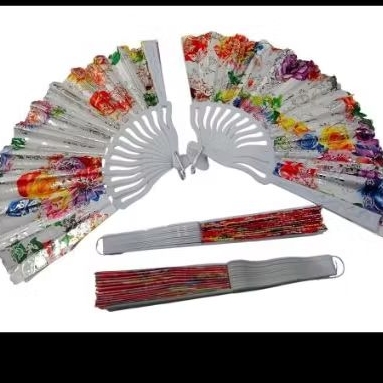 Kipas lipat kipas manual kipas tangan motif bunga/pcs