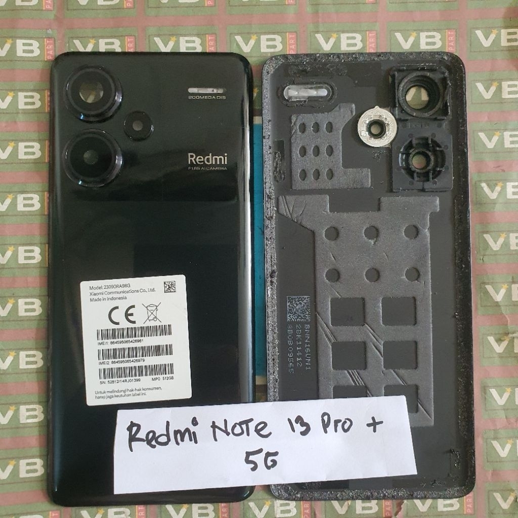 Backdoor Housing Casing belakang Ring kaca kamera Xiaomi Redmi Note 13 pro plus 5g Ori