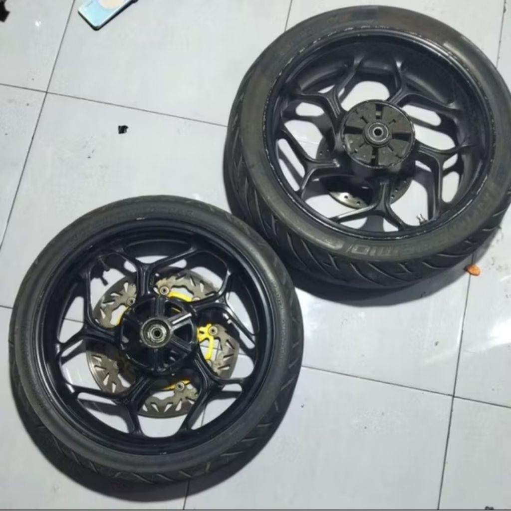 velek Velg SET Depan belakang Velg standar Kawasaki Ninja 250 Fi Z Zx Ninja mono Pnp Original