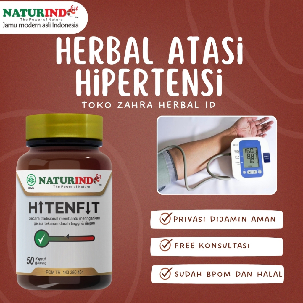 Hitenfit Obat Hipertensi Darah Tinggi Naturindo