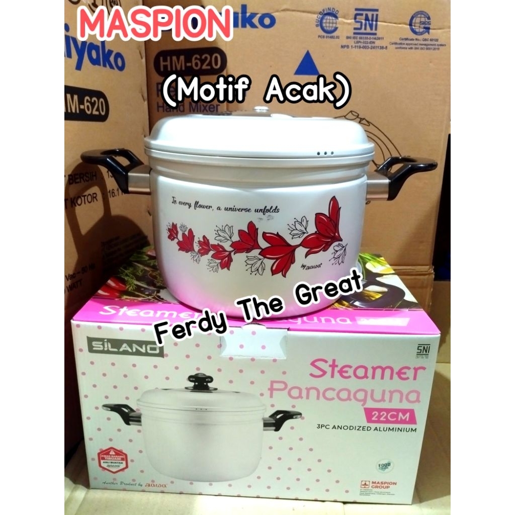 Panci pancaguna 22cm tutup kaca / panci serbaguna tutup kaca / panci jawa maspion tutup kaca / panci