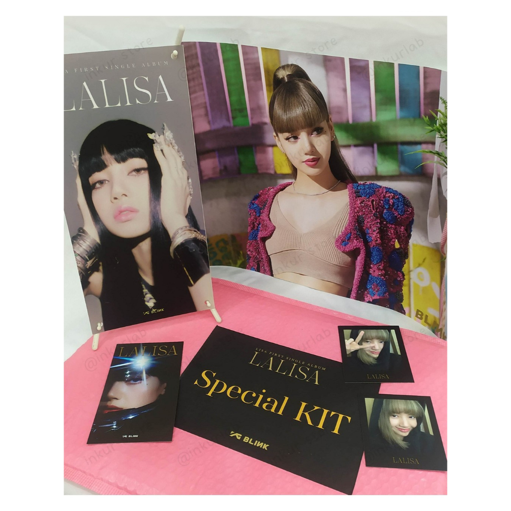 [RARE] SET BLACKPINK LALISA PC Postcard Special KIT