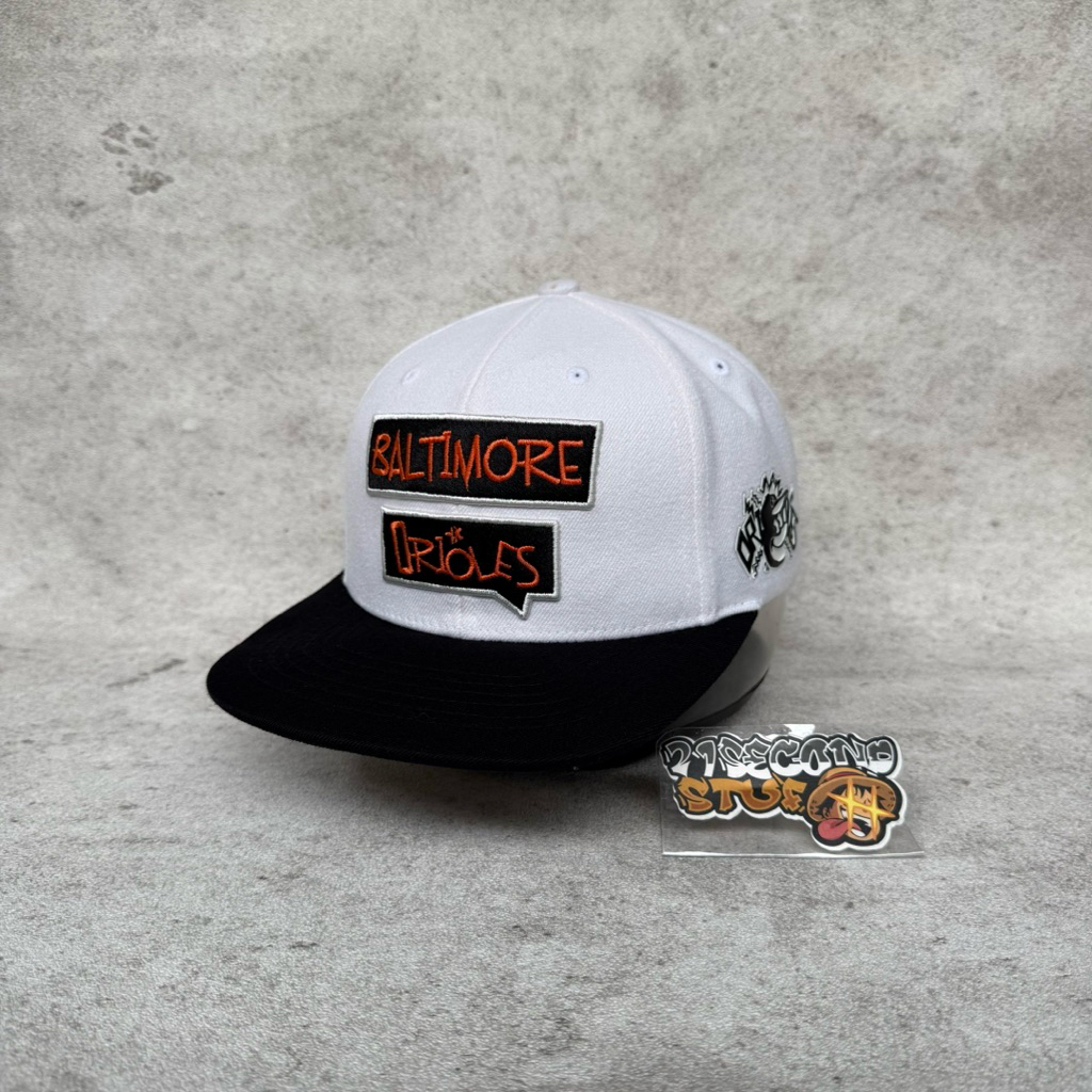 Topi MLB Baltimore Putih Hitam Dewasa Second
