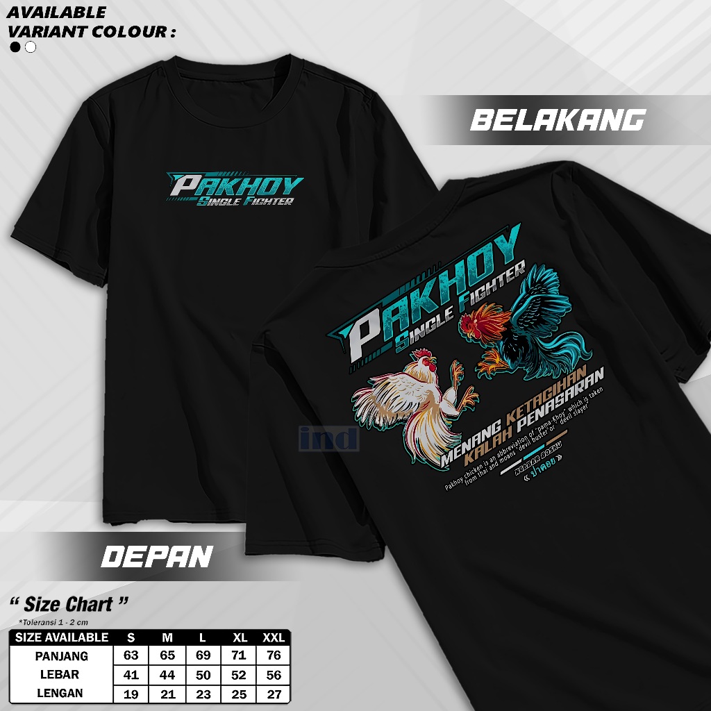Kaos Ayam Petarung Thailand Pama Pakhoy Bangkok Jago - Baju Ayam Aduan Single Fighter