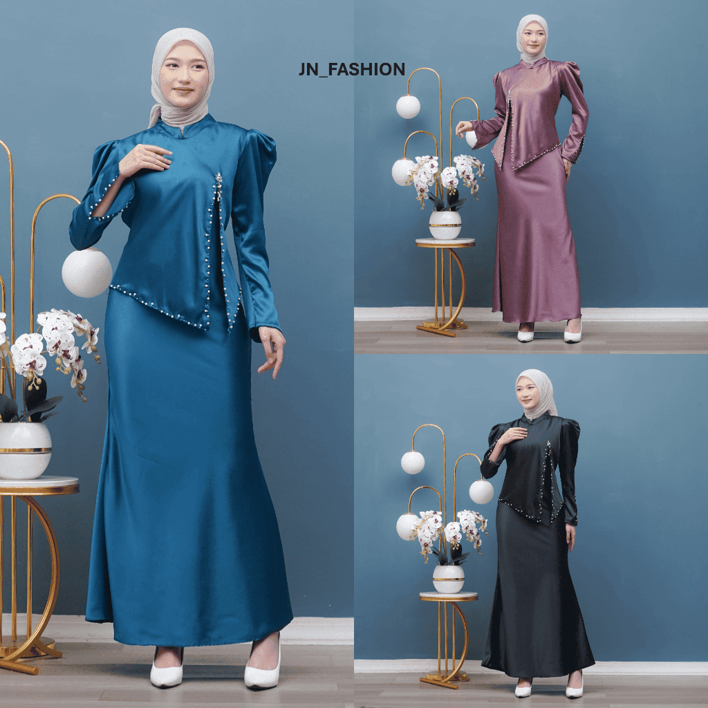 Aluna dress satin slik premium baju drees kondangan brismaind kekinian gamis Body Fit Viral Tred 202