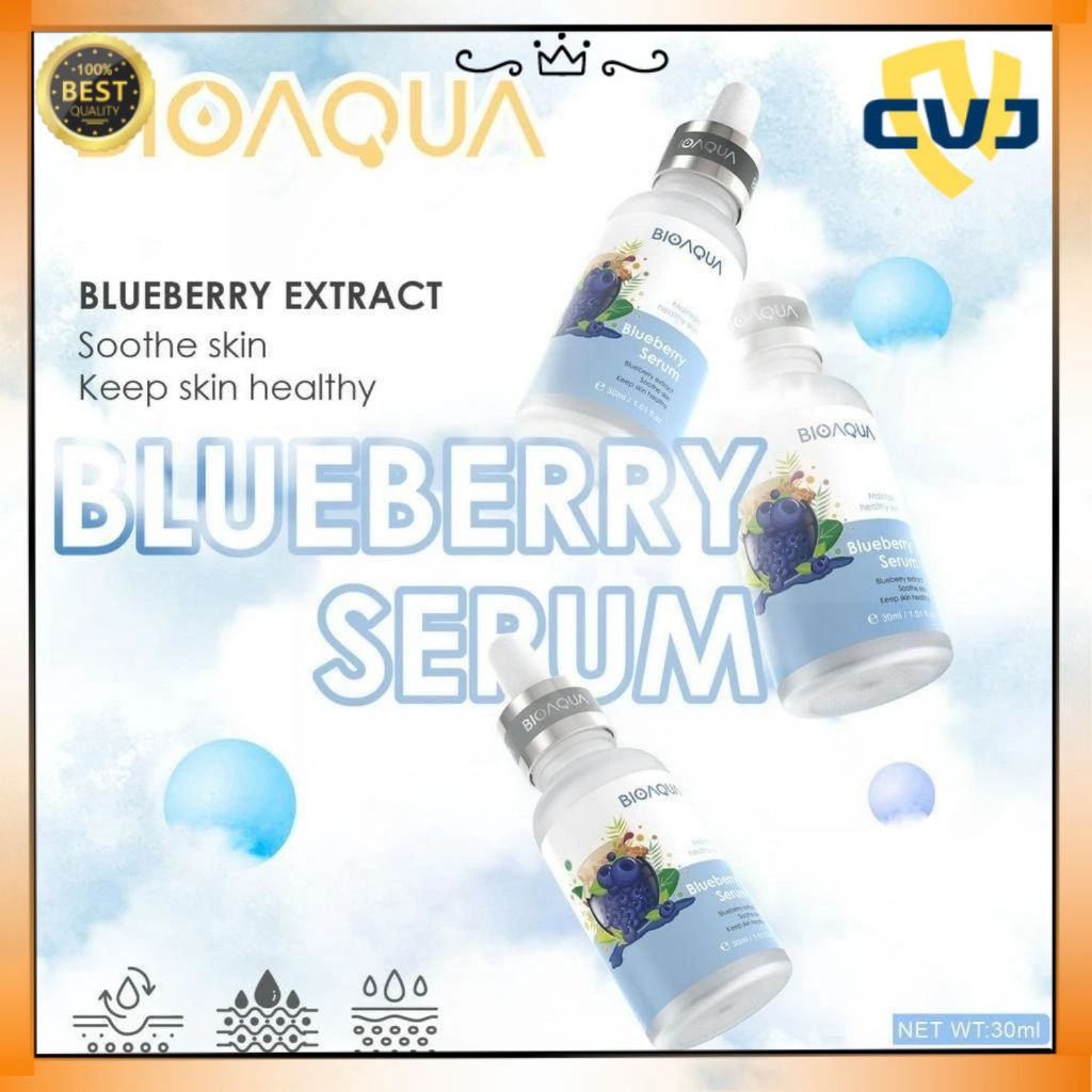 CVJ Serum Wajah Bioaqua Blueberry Essence Serum Glowing Anti Penuaan Dini dan Anti Jerawat