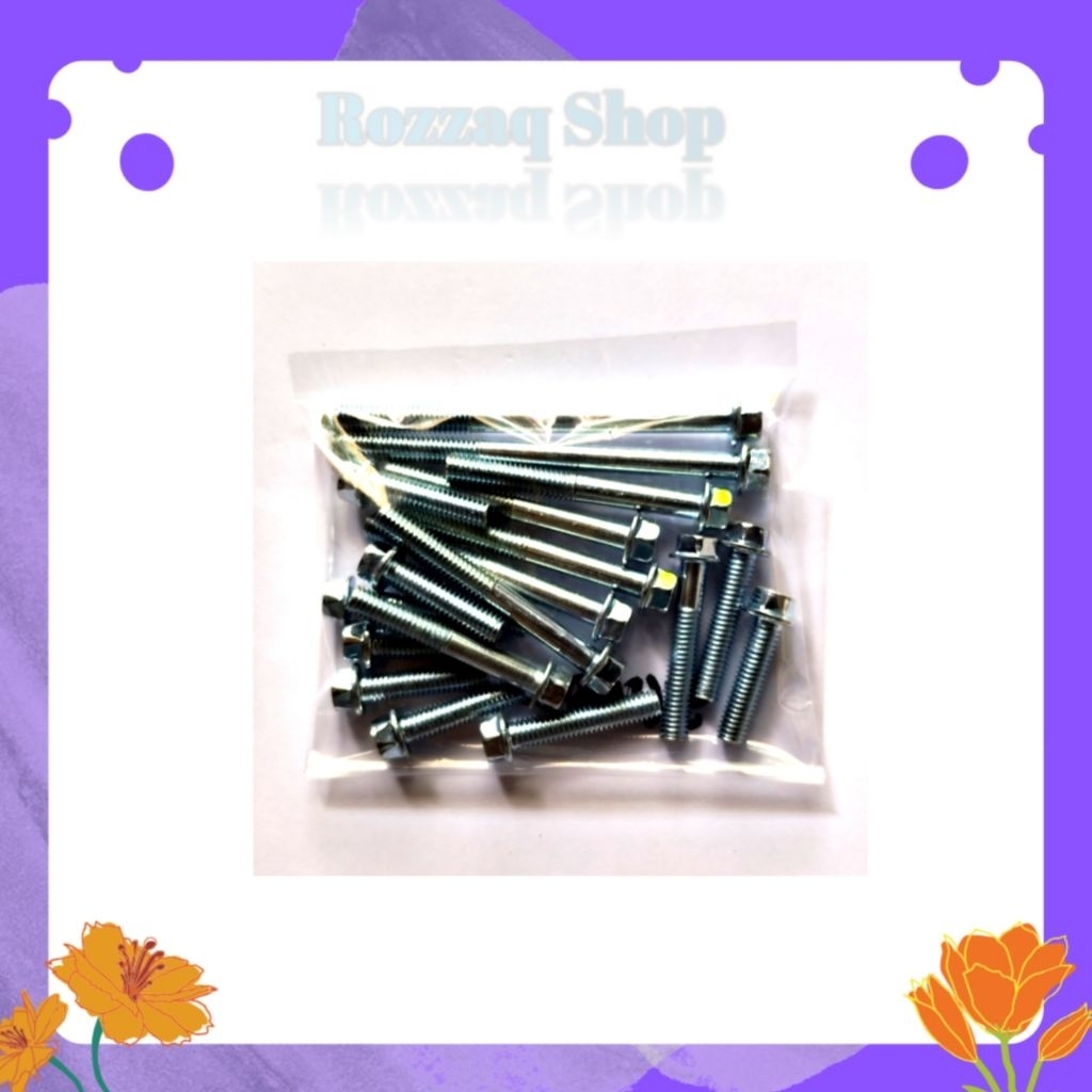 1 SET BAUT BLOK MESIN SUZUKI SATRIA FU BAUT BLOK MESIN KANAN KIRI KOMPLIT MOTOR SUZUKI SATRIA FU