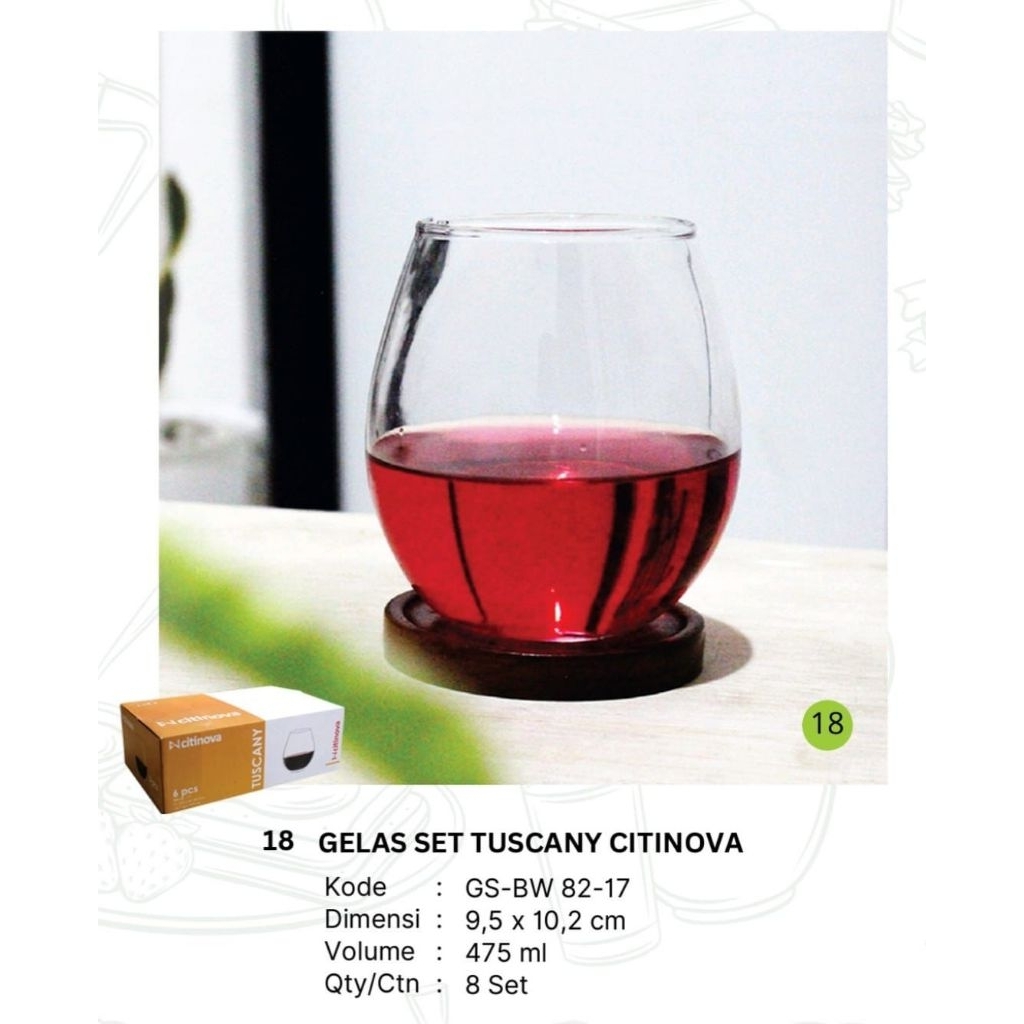 Gelas Tucany, Gelas Souvenir, Souvenir Gelas