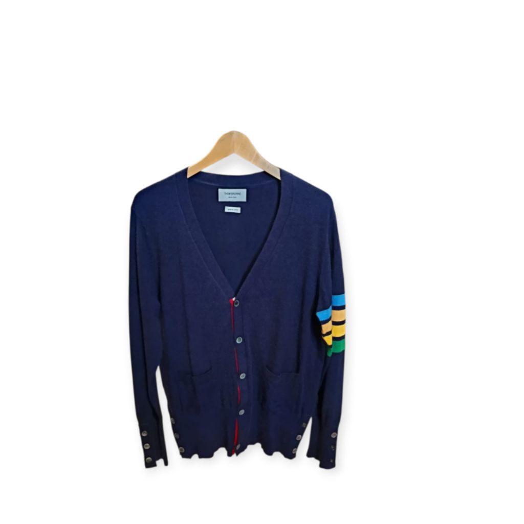 Thom Browne Navy Cardigan
