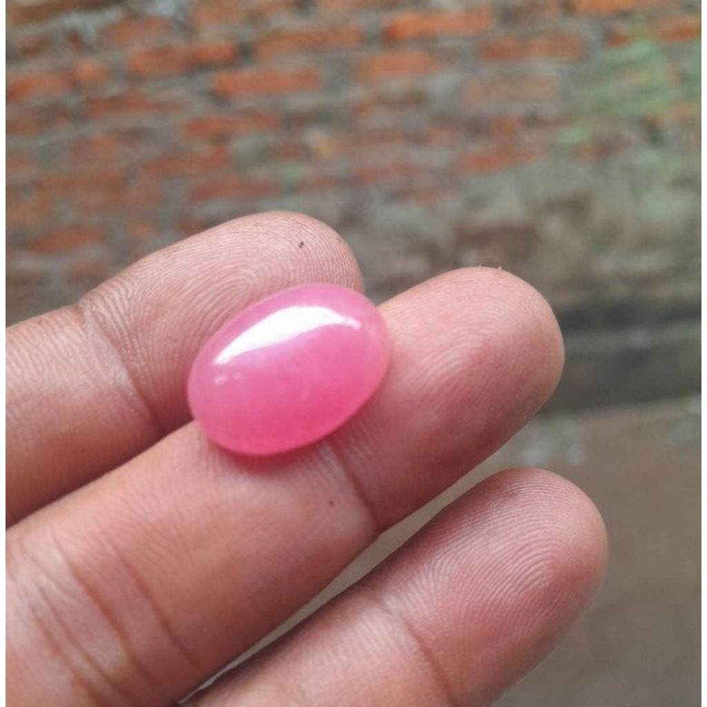 Batu Akik Giok Aventutlrin Merah Muda Madagaskar