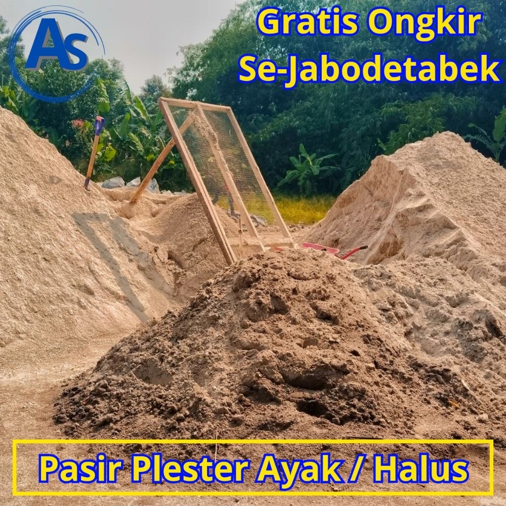 pasir plesteran dinding / pasir pasang ayak halus / pasir plester dan cor