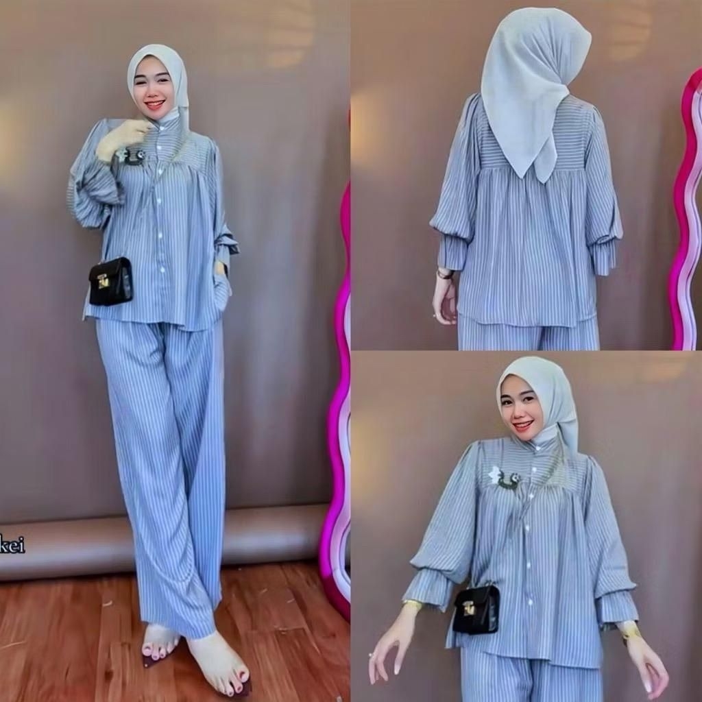 ONESET TALIA SALUR TERBARU SETELAN RAYON JUMBO