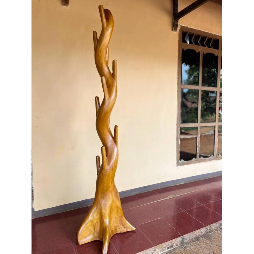 Stand Hanger Kayu - Gantungan Baju Kayu - Gantungan Topi - Coat Hanger