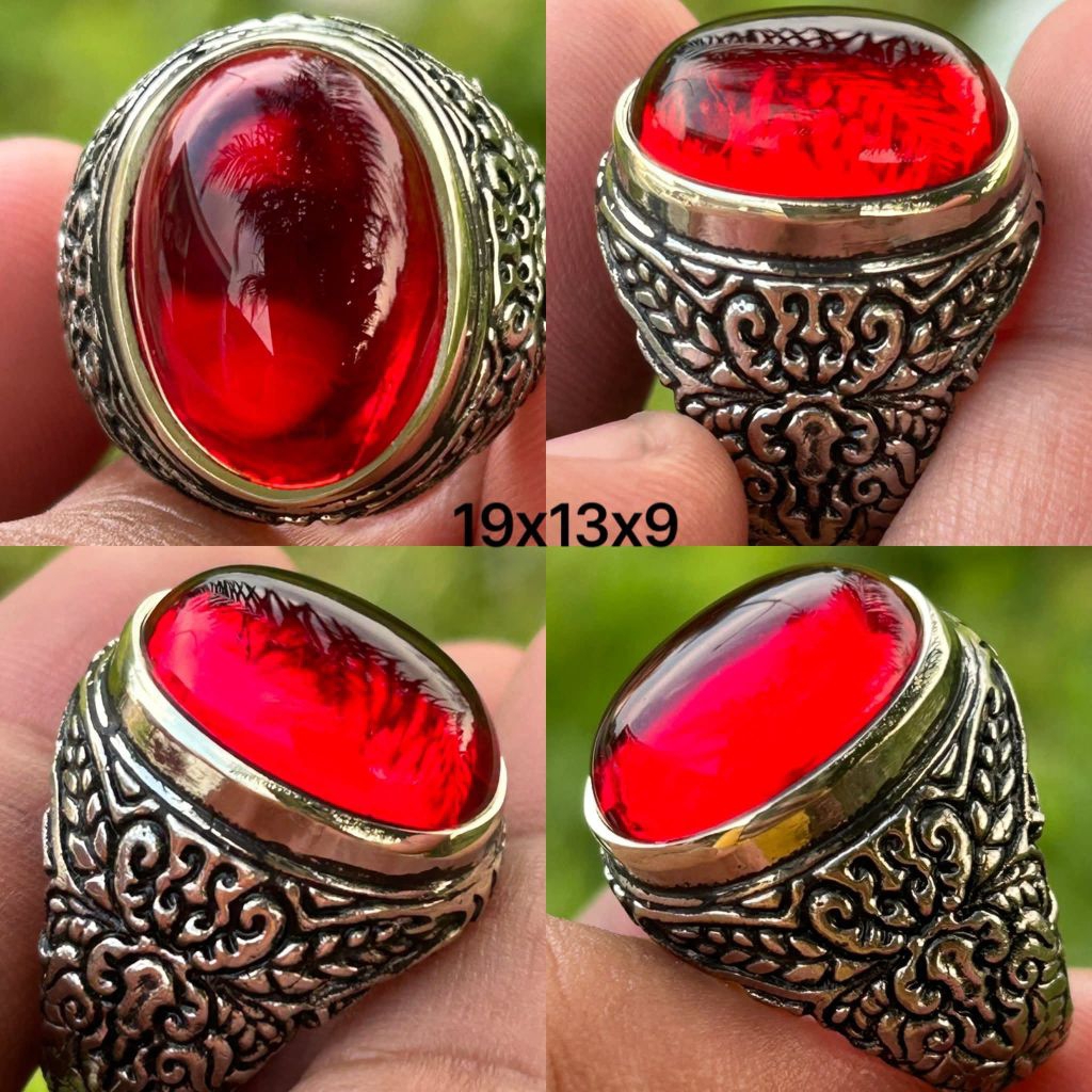 BATU AKIK DELIMA MERAH SIAM BANGKOK ASLI KODE 03524